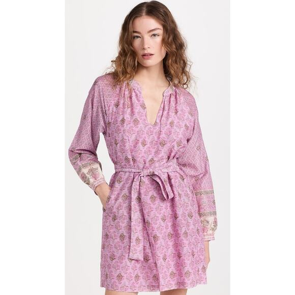 Xirena Hart Dress Pink Posy Block Print Cotton Silk Blend XL NWT - Picture 1 of 11